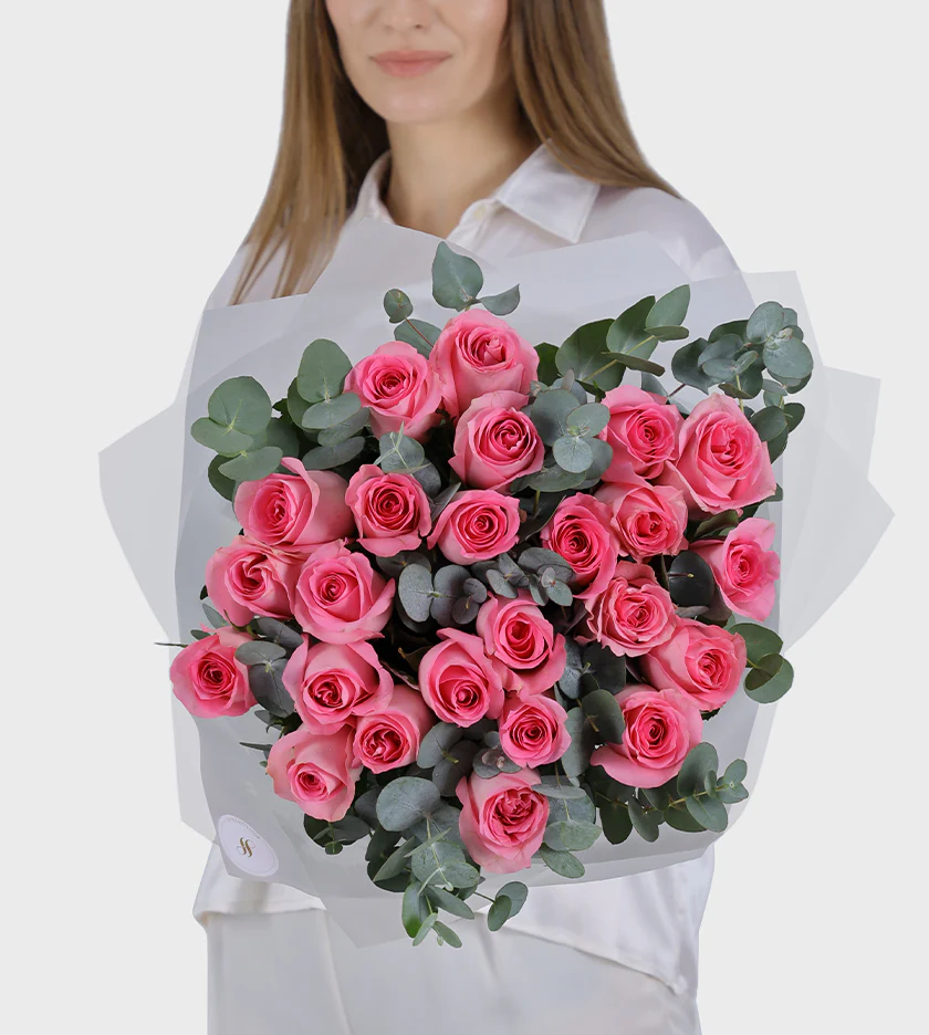 24 Pink Roses - Image 2