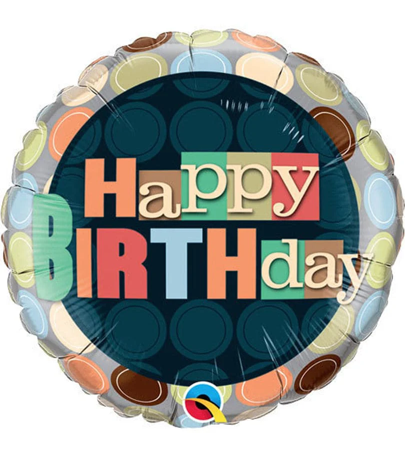 Happy Birthday Foil Balloon Cut Letters