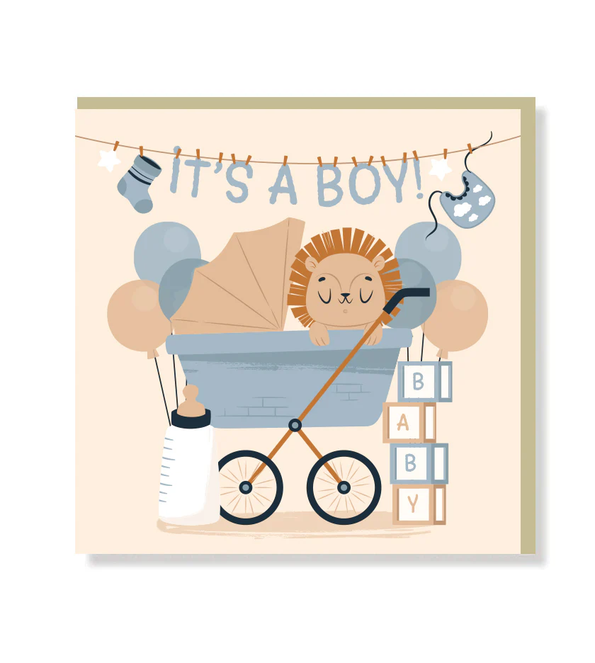 It's A Boy Premium Card