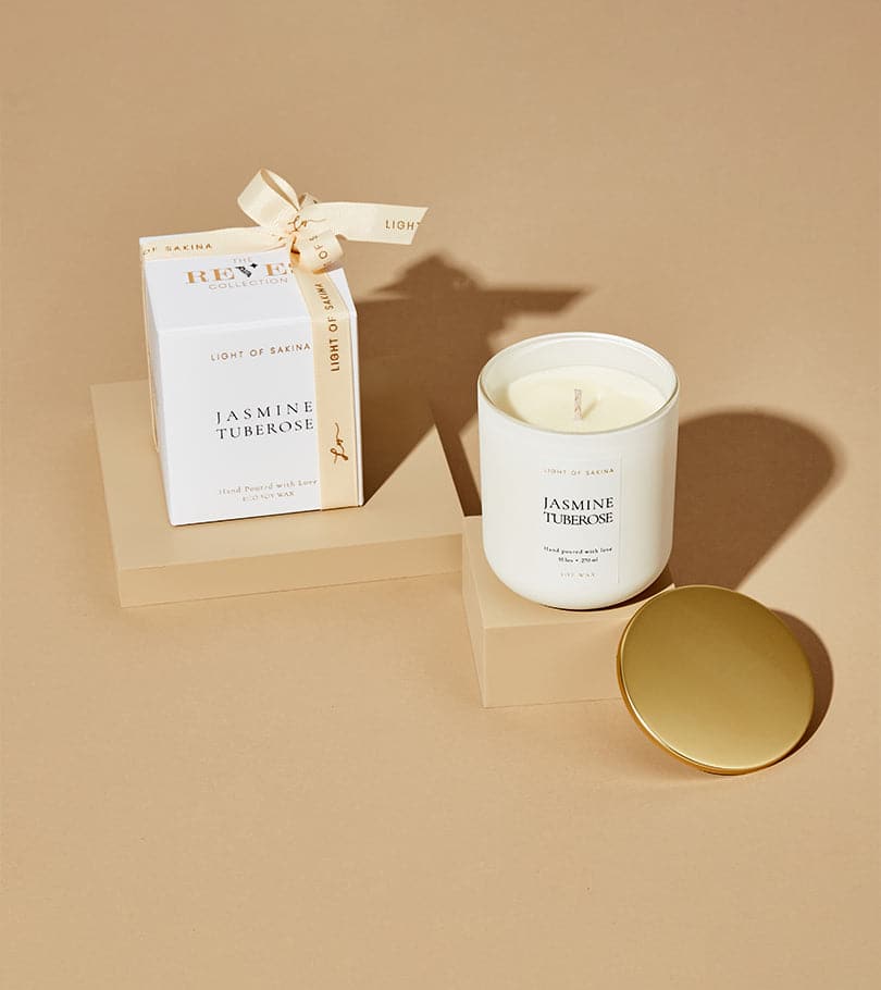Jasmine Tuberose Candle by Light of Sakina - Image 2